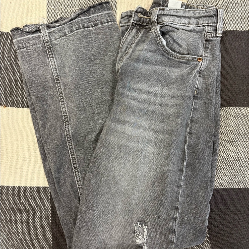 H&M Gray Straight Leg Jeans